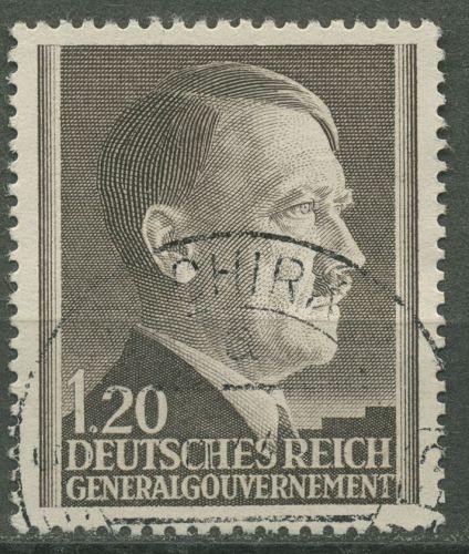 Generalgouvernement 1944 Hitler Zähnung B, 87 B gestempelt