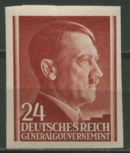 Generalgouvernement 1941 Freimarke Hitler ungezähnt! 78 U postfrisch