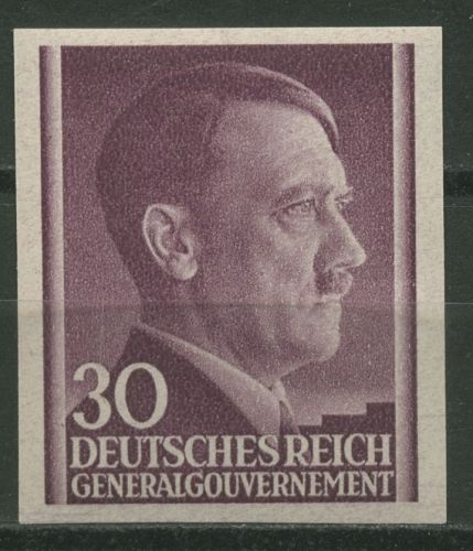 Generalgouvernement 1941 Freimarke Hitler ungezähnt! 79 U postfrisch
