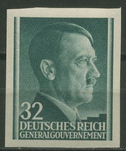 Generalgouvernement 1941 Freimarke Hitler ungezähnt! 80 U postfrisch
