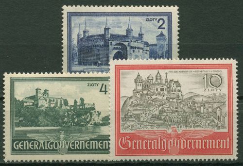 Generalgouvernement 1941 Bauwerke 63/65 mit Falz