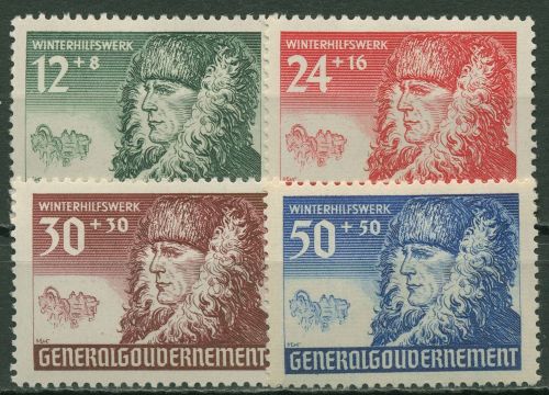 Generalgouvernement 1940 Winterhilfe, Bauer 59/62 mit Falz
