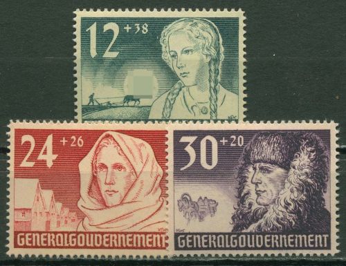 Generalgouvernement 1940 1 Jahr Generalgouvernement 56/58 postfrisch