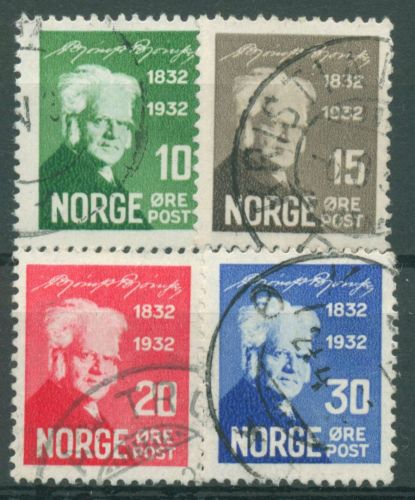Norwegen 1932 Nobelpreis Dichter Bjornstjerne Bjornson 163/66 gestempelt