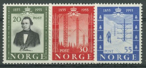 Norwegen 1954 Telegraphie Rundfunk 387/89 postfrisch