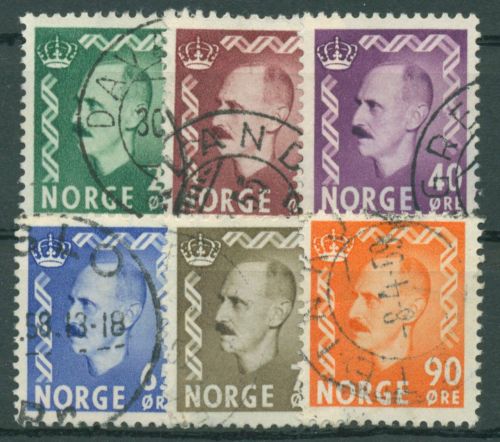 Norwegen 1955 König Haakon VII. 396/01 gestempelt