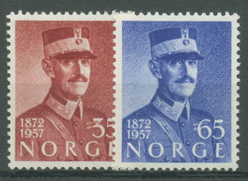 Norwegen 1957 König Haakon VII. 416/17 postfrisch