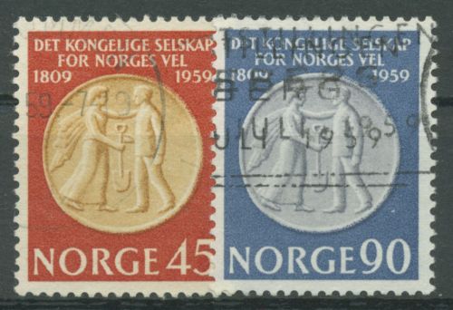 Norwegen 1959 Landwirtschaftsverband Medaille 434/35 gestempelt