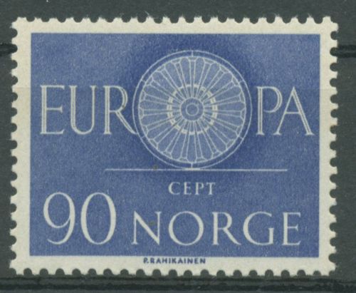 Norwegen 1960 Europa CEPT Wagenrad 449 postfrisch