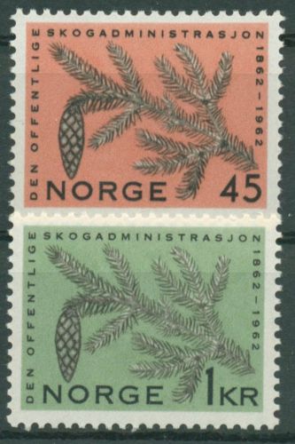 Norwegen 1962 Öffentliche Forstverwaltung Fichtenzweig 469/70 postfrisch