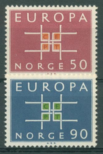 Norwegen 1963 Europa CEPT Buchstabenornament 498/99 postfrisch