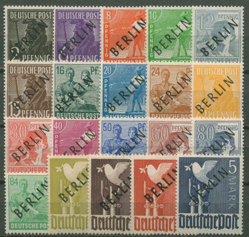 Berlin 1948 Schwarzaufdruck 1/20 postfrisch geprüft