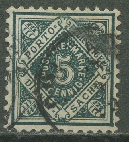 Württemberg Dienstmarken 1890 Ziffer in Raute 103 b gestempelt
