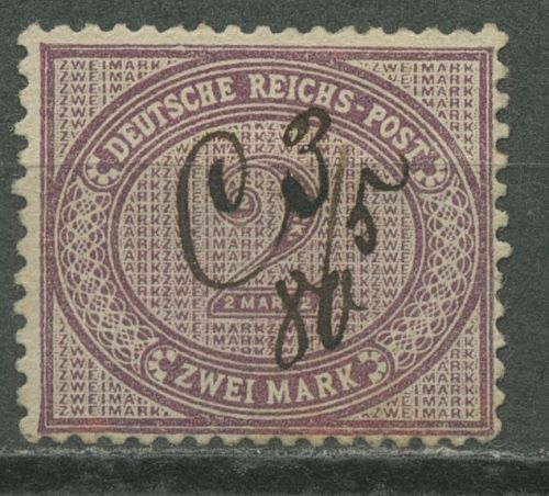 Deutsches Reich 1875 Ziffer im Oval 37 a mit Federzugentwertung geprüft