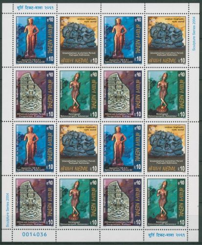 Nepal 2004 Skulpturen 803/06 ZD-Bogen postfrisch (C65725)