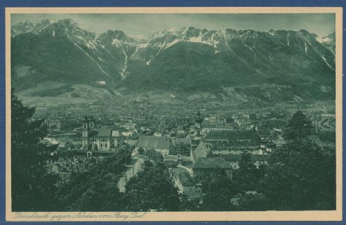 Innsbruck Blick gegen Norden vom Berg Isel, ungebraucht (AK5396)