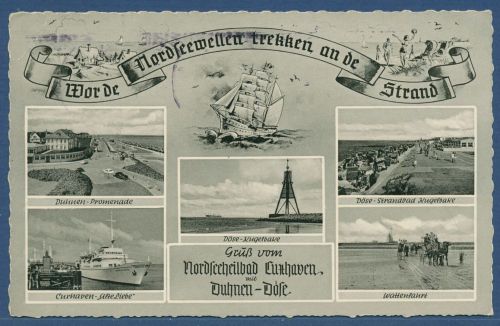 Nordseebad Cuxhaven mit Duhnen - Döse, gelaufen 1959 (AK5388)