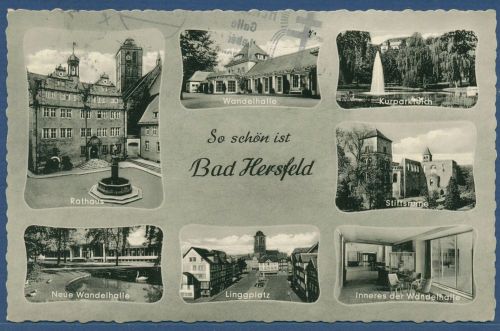 So schön ist Bad Hersfeld Linggplatz Wandelhalle, gelaufen 1959 (AK5415)