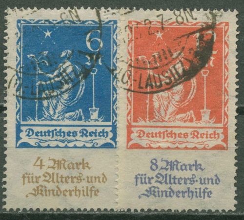 Deutsches Reich 1922 Alters- und Kinderhilfe 233/34 gestempelt geprüft
