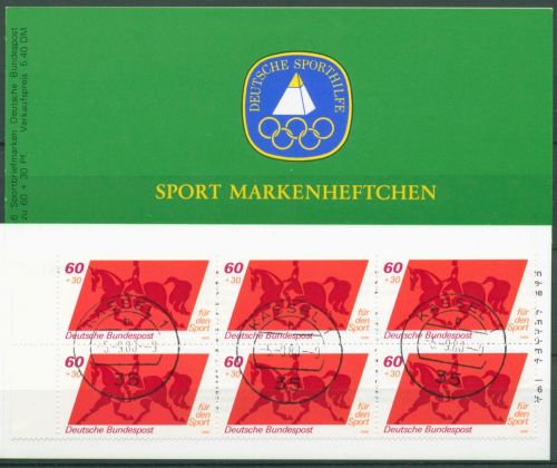 Bund Deutsche Sporthilfe 1980 Markenheftchen SMH 2 (1047) gestempelt (C19595)