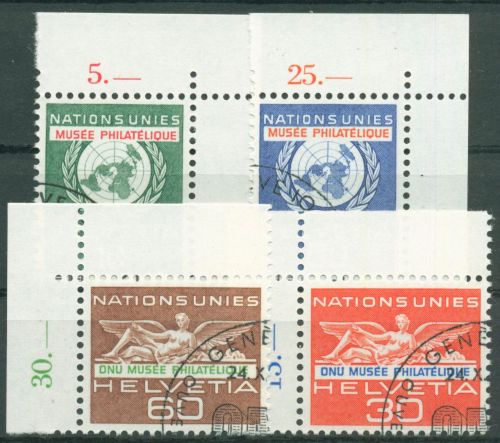 Europ. Amt der Ver. Nationen (ONU/UNO) 1962 Philatelie-Museum 34/37 gestempelt