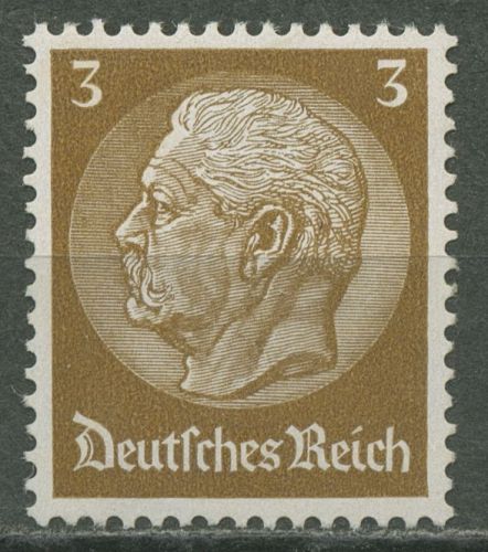 Deutsches Reich 1933 Hindenburg WZ Waffeln 482 mit Falz
