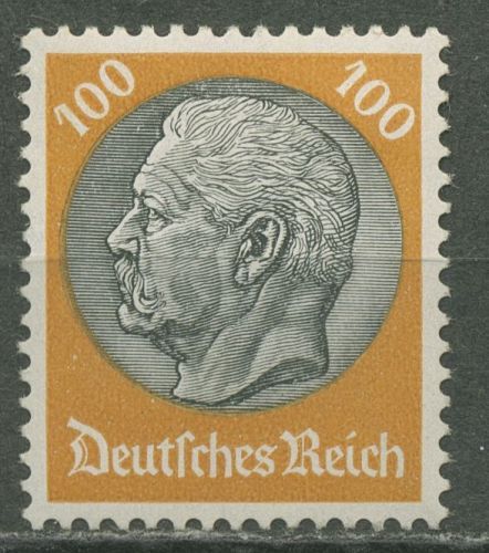 Deutsches Reich 1933 Hindenburg WZ Waffeln 495 mit Falz