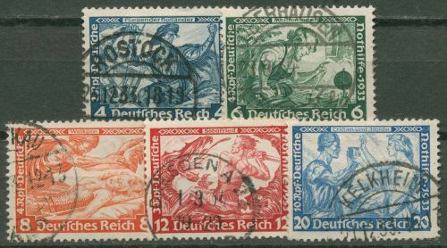 Dt. Reich 1933 Dt. Nothilfe Wagner Zähnung B 500/05 B gestempelt (505 B geprüft)