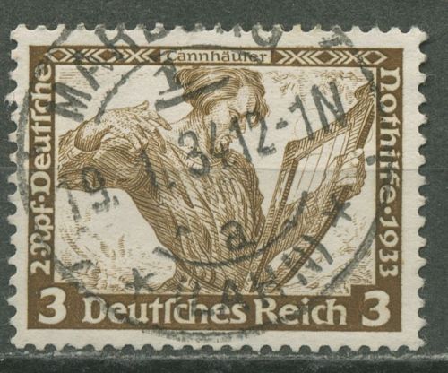 Deutsches Reich 1933 Deutsche Nothilfe Wagner 499 A mit TOP-Stempel