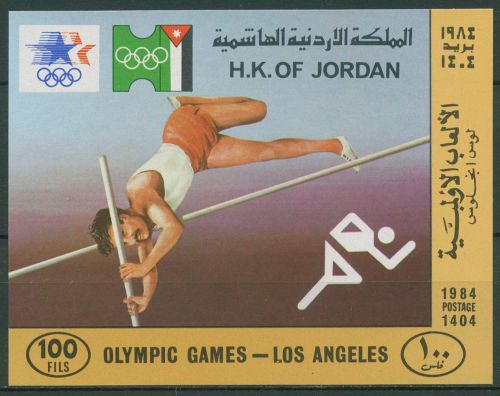 Jordanien 1984 Olympia Sommerspiele Los Angeles Block 48 postfrisch (C65736)
