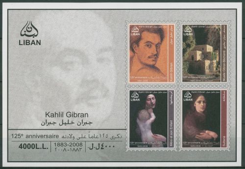 Libanon 2008 Gemälde Gibran Kahlil 1Block 53 postfrisch (C65741)