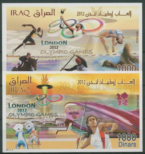 Irak 2012 Olympische Sommerspiele London Block 136/37 postfrisch (C65750)