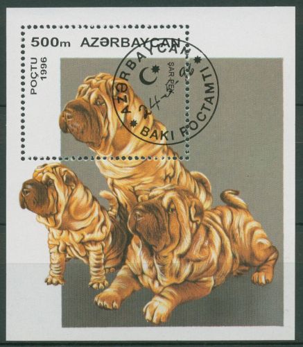 Aserbaidschan 1996 Hundewelpen Block 22 gestempelt (C97083)