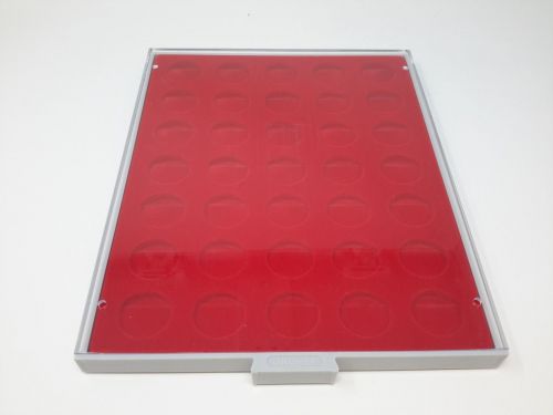 LINDNER Münzbox 2125 Standard 35 runde Fächer 30 mm, gebraucht (Z2908)
