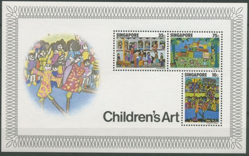 Singapur 1977 Kinderzeichnungen Block 9 postfrisch (C8693)