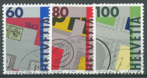 Schweiz 1993 150 Jahre Briefmarken 1496/98 gestempelt