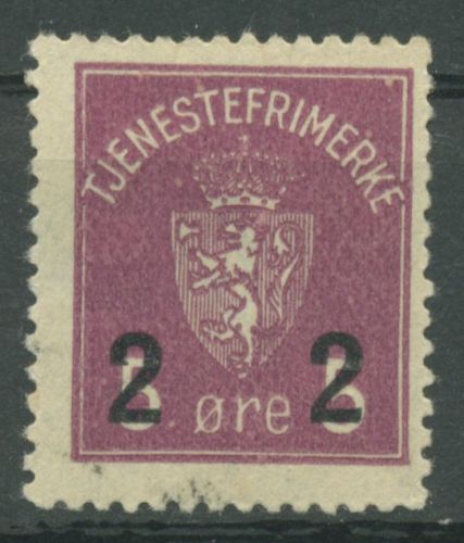 Norwegen 1929 Dienstmarke Wappen mit Aufdruck D 8 gestempelt