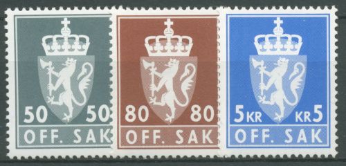 Norwegen 1976 Dienstmarke Wappen D 102/04 postfrisch