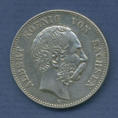 Sachsen 2 Mark Kursmünze 1899 E, König Albert, J 124 ss (m6845)