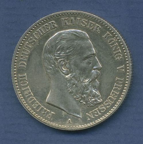 Preußen 2 Mark 1888 A, Kaiser Friedrich III., J 98 vz/st (m6846)