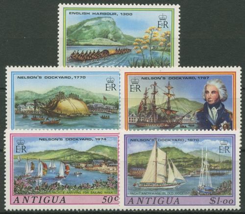Antigua 1975 Schiffe Nelson-Werft 358/62 postfrisch