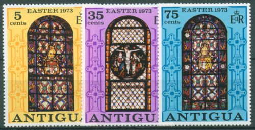Antigua 1973 Ostern Glasmalerei 293/95 postfrisch