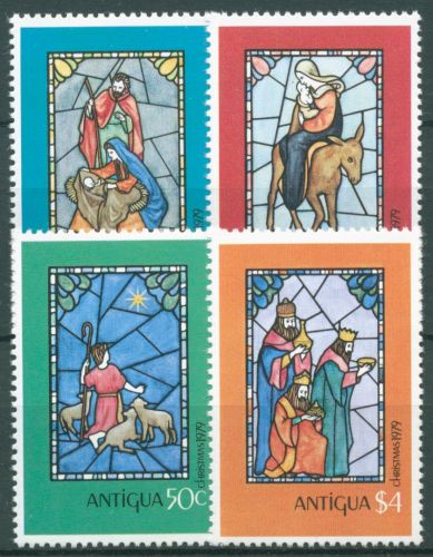 Antigua 1979 Weihnachten Glasmalerei 553/56 postfrisch