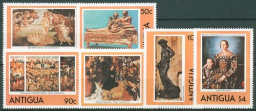 Antigua 1980 Kunst Meisterwerke Gemälde 582/87 postfrisch