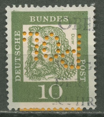 Bund 1961 Bedeutende Deutsche mit POL-Lochung 350 y gestempelt