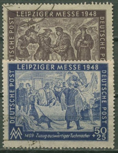 SBZ Allgemeine Ausgabe 1948 Leipziger Messe 198/99 gestempelt