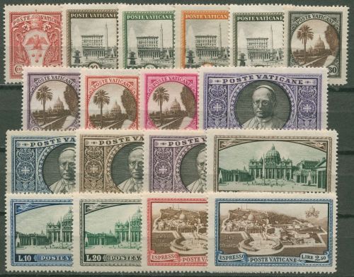 Vatikan 1933 Freimarken 21/38 mit Falz