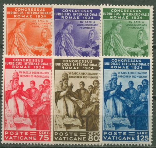 Vatikan 1935 Internationaler Juristenkongreß 45/50 mit Falz