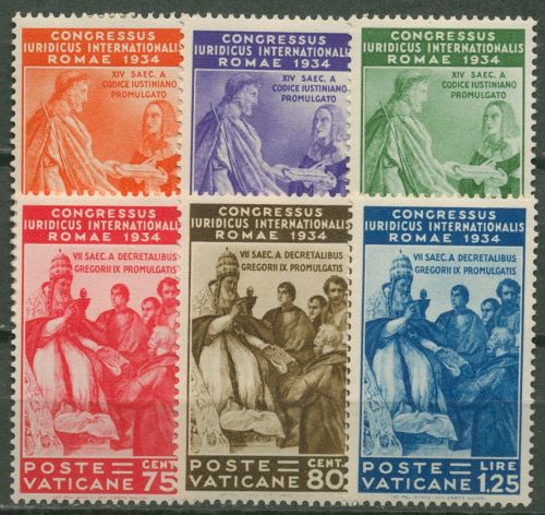 Vatikan 1935 Internationaler Juristenkongreß 45/50 mit Falz, kl. Mängel