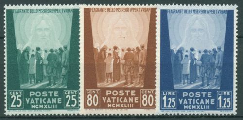 Vatikan 1944 Hilfe für Kriegsopfer Jesusgesicht 96/98 postfrisch